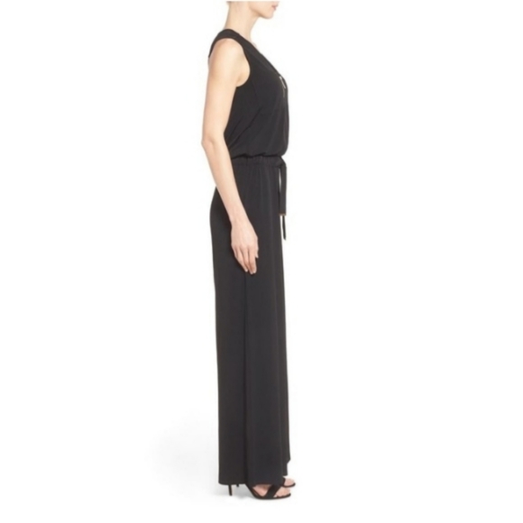 Michael Kors Zip Front Wide-Leg Jumpsuit Romper - Picture 3 of 11